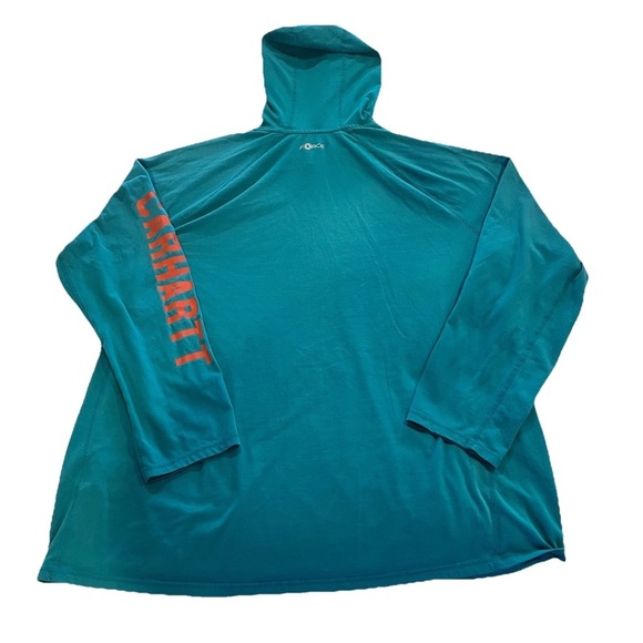 Carhartt Men’s Shirt Lot of 2 Size 2XL White Henley & Hooded Long Sleeve - Picture 8 of 9